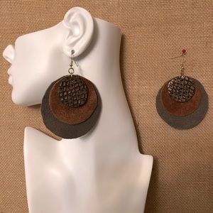 Handmade leather earrings